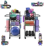 Home Gym Storage Rack (2 Pk) - Equipment And Yoga Mat Organizer For Workout. Fixed Price $129.99.