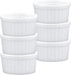 Hic Kitchen Ramekin Set, Fine White Porcelain, 2-OUNCE, Of 6,. Fixed Price $18.99.