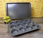 Baker's Secret Baking Sheet 15X10 & Good Cook 12 Hole Muffin Pan Non-stick. Fixed Price $17.95.