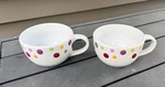 Set 2 Pampered Chef Simple Additions Polka Dots Coffee & More Soup Mugs Cups. Fixed Price $15.00.