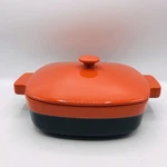 Kitchenaid Streamline Ceramic Bakeware 1.9-QUART Casserole Brown Orange. Fixed Price $29.99.
