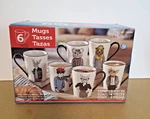 Signature Hipster Animal Coffee Mug Set Stoneware Costco 16.5 Oz Open Box. Fixed Price $56.98.