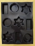 Demarle Flexipan Silicone Baking Tray, France, 9 Varied Cavities, New. Fixed Price $20.00.