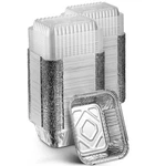 Disposable Takeout Pans With Clear Lids 1LB Capacity Aluminum Foil Food Dri.... Fixed Price $34.70.