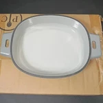 New Pampered Chef Quart Enameled Cast Iron Baker 100248 Baking Dish Casserole. Fixed Price $45.00.