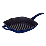 Swiss Diamond Cast Iron Square Grill Pan 10.25 Inch Enamelled Navy Blue New. Fixed Price $112.99.