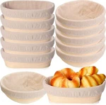 Set 12 Proofing Basket, 10 Inch Round Oval Cane Bread. Fixed Price $119.37.