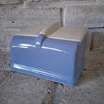 Vintage Hall China Cold Spot Refrigerator Dish Blue White Butter W/ Lid Usa. Fixed Price $24.99.