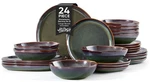 Herogo Stoneware Dinnerware Sets For 8, 24 Piece Plates And Bowls Dish Set, I.... Fixed Price $142.65.