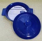 New Cuisinart 1.0 Qt Chefs Classic Round Blue Bakewear Casserole Dish & Lid. Fixed Price $33.00.