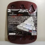 New Crofton Chef Collection 12 Cup Christmas Cookie Pan Diamond Sparkle Finish. Fixed Price $10.95.