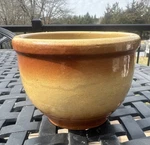Antique Oven Watt Eve Bake Usa Stoneware Mixing Bowl Yellow Brown 1920S. Fixed Price $15.00.