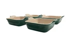 Le Creuset 6X6 Square Petite Stoneware Baking Dish Fennel Green (4). Fixed Price $189.00.