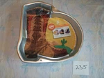 1995 Vtg Wilton Western Cowboy Boot Roller Skate Cake Pan #2105-1238 W/paperwork. Fixed Price $29.99.