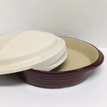 Pampered Chef Deep Dish Baker Round With Lid New Traditions Cranberry #060705. Fixed Price $39.95.