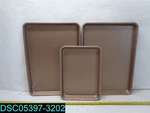 Nordic Ware Set Of 3 Gold Baking Cookie Sheets, 2 Half 1 Qtr. Fixed Price $42.98.