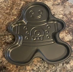 Wilton Gingerbread Man Boy Shaped Cookie Pan Non-stick 14X12 Christmas Holiday. Fixed Price $19.99.