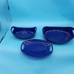 3 Piece Rachael Ray Casserole Dishes Cobalt Blue 2.25 1.25 (1)HO16. Fixed Price $30.37.