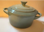 New Box Le Creuset Mini Round Cocotte 8OZ Sea Salt Color. Fixed Price $39.99.