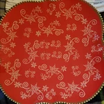 Temptations By Tara Bead Edge Square Scalloped Floral Lace Dinner Plate 10.5. Fixed Price $28.80.