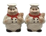 Salt & Pepper Shakers Chefs Bakers Vtg 2.75". Fixed Price $18.00.