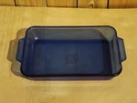 Anchor Hocking 3 Qt Rectangle Glass Baking Dish Dark Blue. Fixed Price $38.00.
