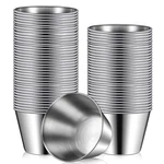 Potchen 60 Pcs Stainless Steel Sauce Cups Bulk, 2.5 Metal Oz, Silver. Fixed Price $59.70.
