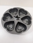 Mini Cake Pan 6 Heart Valentine Party Mold Aluminum Wilton Dimensions Bakeware. Fixed Price $17.50.