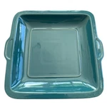 Denby Harlequin Square Baking Dish Teal Stoneware England Good Condition Handled. Fixed Price $50.00.