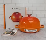 Le Creuset Signature Cast Iron 1.75 Quart Bread Oven, Flame Orange - New. Fixed Price $274.95.