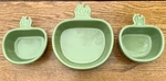 Lot Of 3 Chantal Green Garlic Shaped Bakeware: Freezer-oven-serve 8OZ & 16OZ. Fixed Price $29.95.