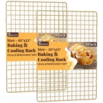 Cooling Racks For Cooking And Baking Pcs 10" X 15" Pack, Gold. Fixed Price $15.86.