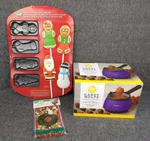 Wilton Baking LOT/3 - Candy Melting Pot Christmas Cookie Mold & Gift Treat Bags. Fixed Price $34.85.