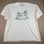 Y2K Delta Snowman Stick Em Up T-shirt Men's 2XL White Funny Tee Graphics. Fixed Price $23.00.