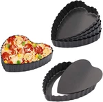 Mini Tart Pan Set Of 6 Non-stick 4 Inch Heart-shaped Quiche With Removable. Fixed Price $20.95.