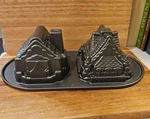 Nordic Ware Gingerbread House Duet Christmas Cake Mold Bundt Pan 5CUP Non Stick. Fixed Price $18.00.
