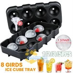 Sphere Silicone Ice Cube Ball Maker Tray 8 Grid Large Round Molds Bar Cocktails. Fixed Price $36.49.