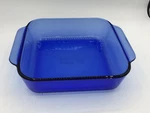 Pyrex Cobalt Blue Casserole Dish 8X8X2 Inches # 222-R Vintage. Fixed Price $15.00.