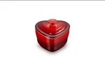 Le Creuset Stoneware Heart Ramekin With Cover Red Recomended. Fixed Price $49.95.