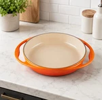 New Le Creuset Heritage Tarte Tatin Dish 2 Qt Pan Flame Orange Cast Iron France. Fixed Price $209.00.