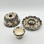 Temptations 3 Piece Convertible Old World Egg Dish Dip Bowl With Stand Read. Fixed Price $15.19.