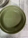 Longaberger Pottery Woven Traditions Sage Green 7-INCH Baking/pie Dish. Fixed Price $40.00.