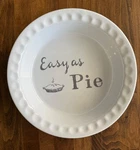 Threshold 8" Round Dish White Inside And Gray Outside 'easy Pie'. Fixed Price $8.50.
