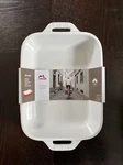 Staub Ceramic Rectangle Baking Gratin Dish 7.5" X 6" White 1.25 Qt Nwt. Fixed Price $30.00.