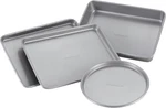 Bakeware Steel Nonstick Toaster Oven Pan Set, 4-PIECE Baking Gray. Fixed Price $33.95.