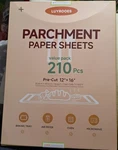 Luyrooes Pre-cut Parchment Paper Sheets 12X16 Beige 210 Pcs Oven Safe 450 New. Fixed Price $19.88.