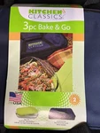 New Kitchen Classics 3 Pc. Bake & Go Warming Bag, Qt Dish Lid. Fixed Price $18.00.