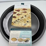 Chicago Metallic Split Decision Pie Pan 9.8 Nonstick W/ Divider Insert. Fixed Price $31.99.