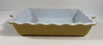 Emile Henry Yellow Ruffle 0407 Baking Casserole Dish France Model 9674. Fixed Price $42.00.