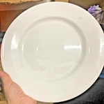 (10) Cac China White Round 10" Porcelain Dinner Plates. Fixed Price $5.00.